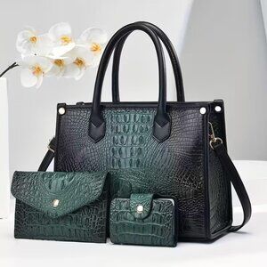 Luxury High-End Crocodile Pattern Handbag